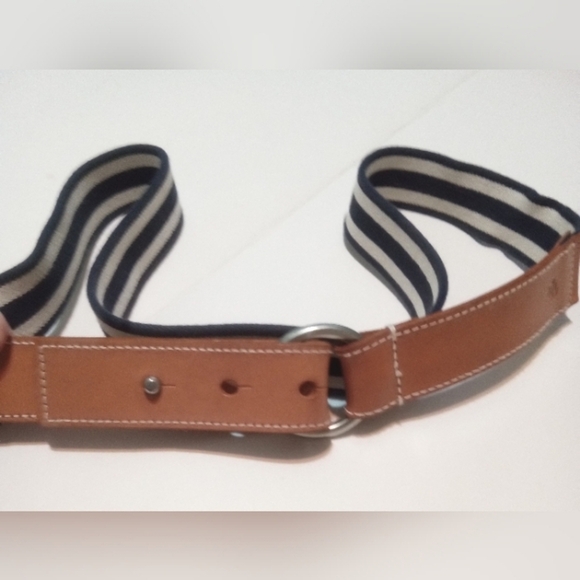 Lauren Ralph Lauren Stretch Belt With Leather Bend Back Buckle XL RARE Women's - Picture 2 of 10